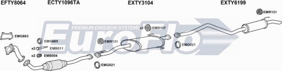 EuroFlo TYHIA25D 7011A - Échappement droxauto.com