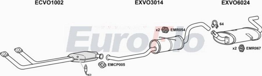 EuroFlo VO96030 3001A00 - Échappement droxauto.com