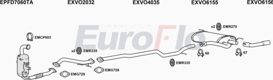 EuroFlo VOV6016D 3001C - Échappement droxauto.com