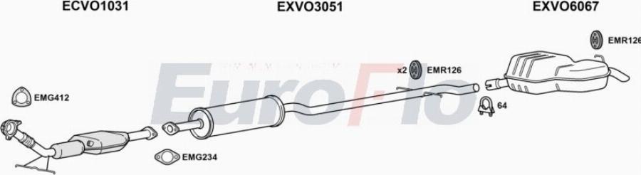 EuroFlo VOV7024 3036A00 - Échappement droxauto.com