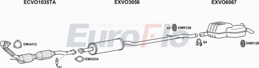 EuroFlo VOV7025 3022A00 - Échappement droxauto.com