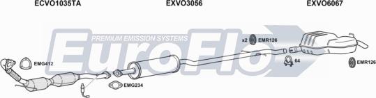 EuroFlo VOV7025 3022A - Échappement droxauto.com