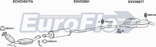 EuroFlo VOV7020 3004B - Échappement droxauto.com