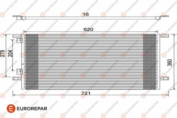 EUROREPAR 1609634580 - Condensateur, climatisation droxauto.com