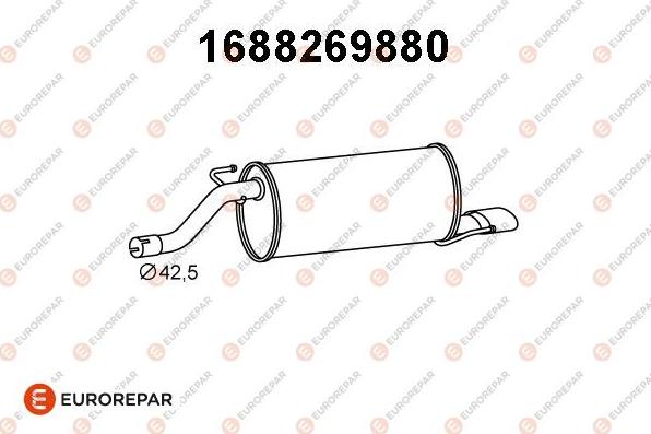 EUROREPAR 1688269880 - Silencieux arrière droxauto.com