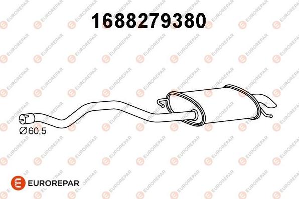 EUROREPAR 1688279380 - Silencieux arrière droxauto.com