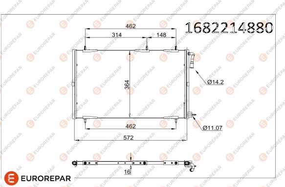 EUROREPAR 1682214880 - Condensateur, climatisation droxauto.com