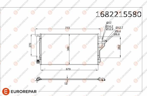 EUROREPAR 1682215580 - Condensateur, climatisation droxauto.com