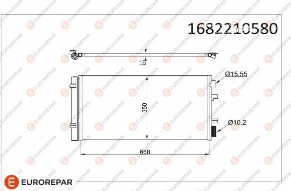 EUROREPAR 1682210580 - Condensateur, climatisation droxauto.com