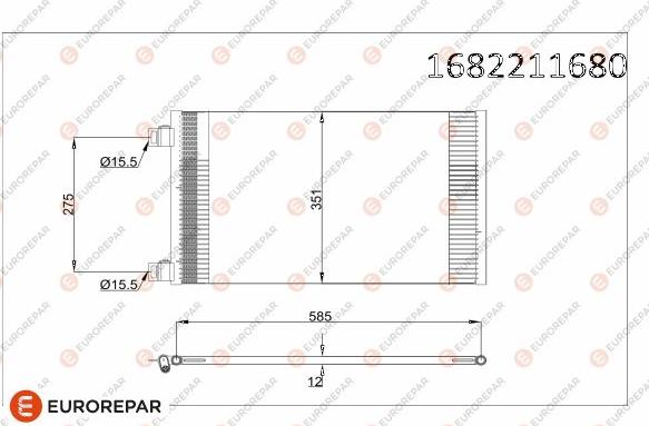 EUROREPAR 1682211680 - Condensateur, climatisation droxauto.com