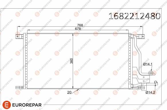 EUROREPAR 1682212480 - Condensateur, climatisation droxauto.com