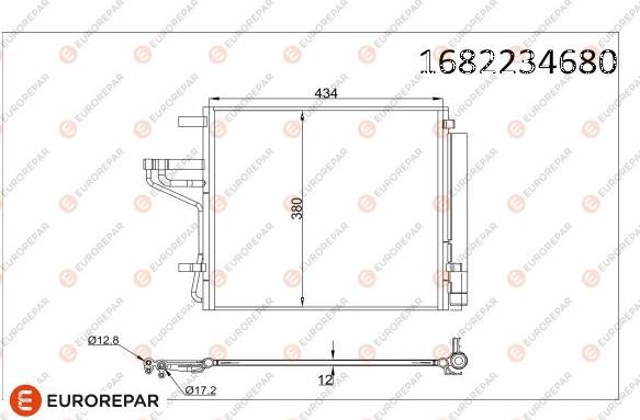 EUROREPAR 1682234680 - Condensateur, climatisation droxauto.com