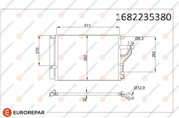 EUROREPAR 1682235380 - Condensateur, climatisation droxauto.com