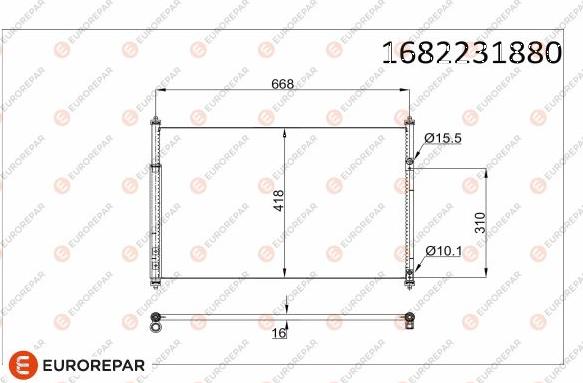 EUROREPAR 1682231880 - Condensateur, climatisation droxauto.com
