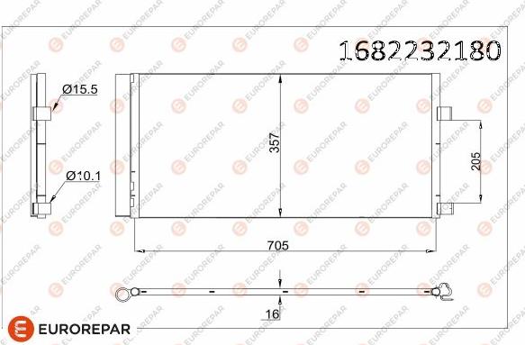 EUROREPAR 1682232180 - Condensateur, climatisation droxauto.com