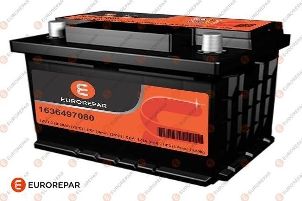 EUROREPAR 1636498080 - Batterie de démarrage droxauto.com