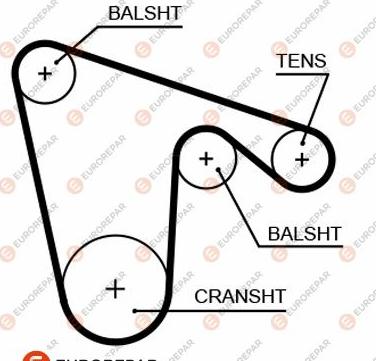 EUROREPAR 1633133380 - Courroie de distribution droxauto.com