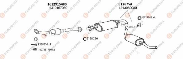 EUROREPAR EXH100789 - Échappement droxauto.com