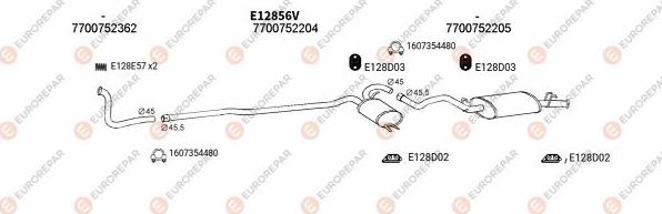 EUROREPAR EXH102308 - Échappement droxauto.com