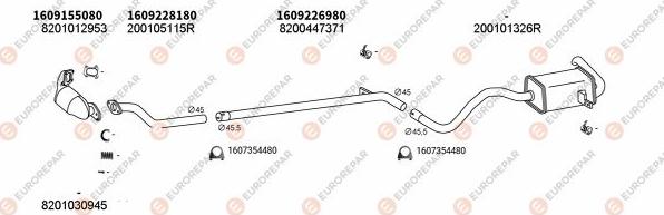 EUROREPAR EXH102714 - Échappement droxauto.com
