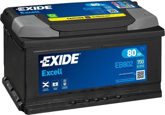 Exide EB802 - Batterie de démarrage droxauto.com