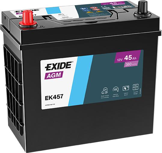 Exide EK457 - Batterie de démarrage droxauto.com