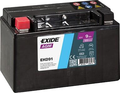 Exide EK091 - Batterie de démarrage droxauto.com