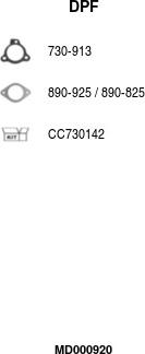 FA1 MD000920 - Filtre à particules / à suie, échappement droxauto.com