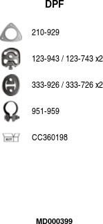 FA1 MD000399 - Filtre à particules / à suie, échappement droxauto.com