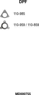 FA1 MD000755 - Filtre à particules / à suie, échappement droxauto.com