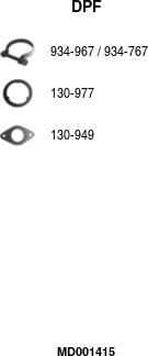 FA1 MD001415 - Filtre à particules / à suie, échappement droxauto.com