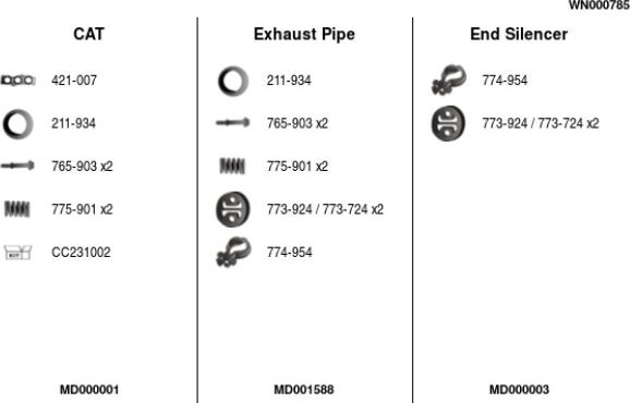 FA1 WN000785 - Échappement droxauto.com