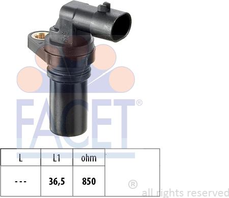 FACET 9.0407 - Capteur d'angle, vilebrequin droxauto.com