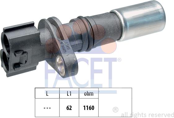 FACET 9.0478 - Capteur d'angle, vilebrequin droxauto.com