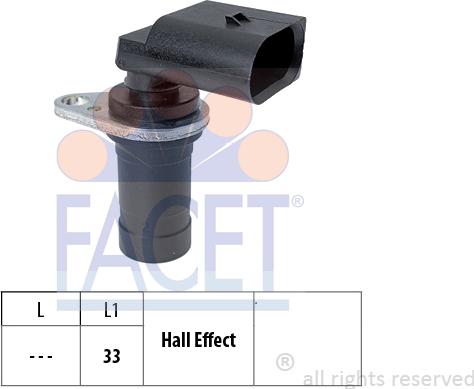 FACET 9.0472 - Capteur d'angle, vilebrequin droxauto.com