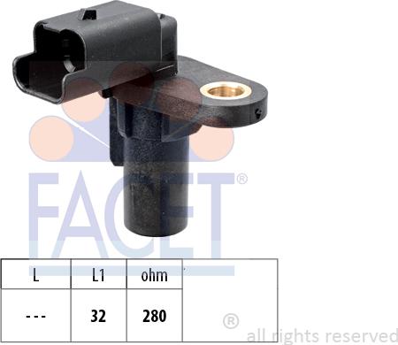 FACET 9.0579 - Capteur d'angle, vilebrequin droxauto.com