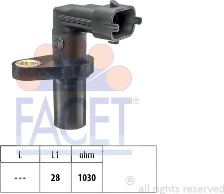 FACET 9.0697 - Capteur d'angle, vilebrequin droxauto.com