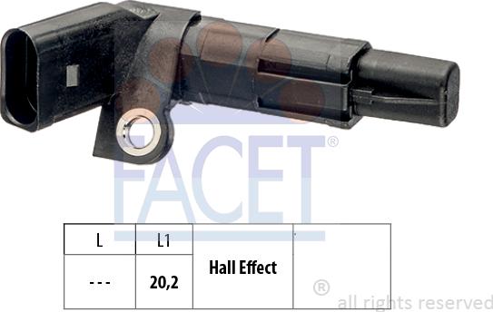 FACET 9.0683 - Capteur d'angle, vilebrequin droxauto.com