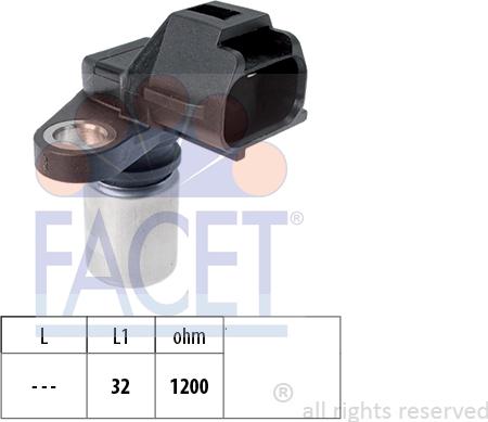 FACET 9.0637 - Capteur, position d'arbre à cames droxauto.com