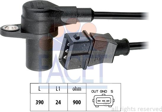 FACET 9.0046 - Capteur d'angle, vilebrequin droxauto.com
