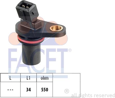 FACET 9.0043 - Capteur, position d'arbre à cames droxauto.com