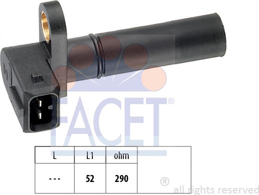 FACET 9.0035 - Capteur d'angle, vilebrequin droxauto.com