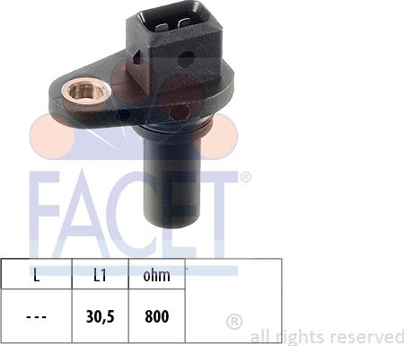 FACET 9.0028 - Capteur d'angle, vilebrequin droxauto.com