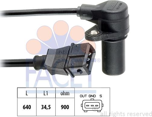 FACET 9.0155 - Capteur d'angle, vilebrequin droxauto.com