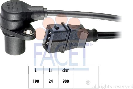 FACET 9.0180 - Capteur d'angle, vilebrequin droxauto.com