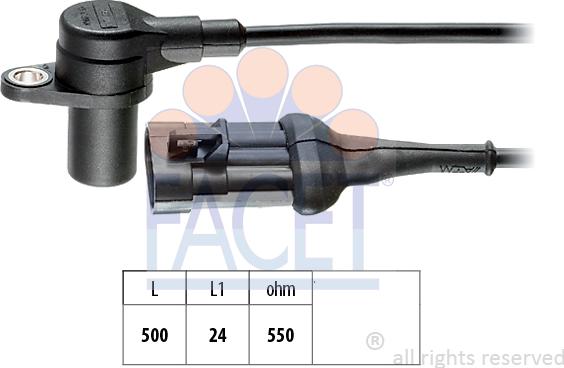 FACET 9.0171 - Capteur d'angle, vilebrequin droxauto.com