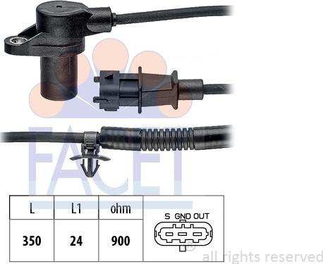 FACET 9.0850 - Capteur d'angle, vilebrequin droxauto.com