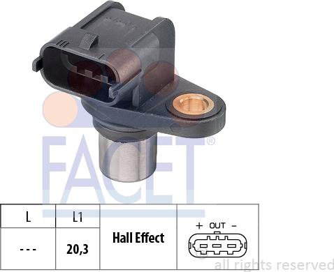 FACET 9.0346 - Capteur, position d'arbre à cames droxauto.com