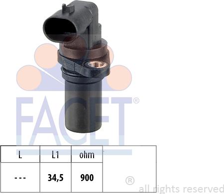 FACET 9.0389 - Capteur d'angle, vilebrequin droxauto.com