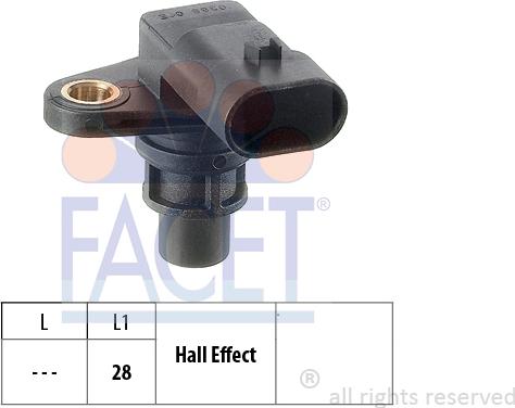 FACET 9.0388 - Capteur, position d'arbre à cames droxauto.com